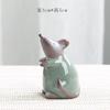 Maceta para animales pequeños flor mascota accesorios de cerámica decoración creativa para bonsái mini flor gato y ratón coche pequeños adornos