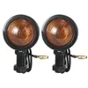 Luz Intermitente Delantera Redonda Mini de Una Sola Línea Old School para Accesorios de Motocicleta Retro Harley Cruise
