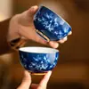 Conjunto de Tigela e Xícara de Chá de Cerâmica Fabricado na Fábrica para Mulheres, Uso Pessoal, Presente Requintado, Estilo Chinês