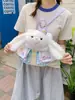 Mochila de Conejo de Peluche Linda Estilo Japonés Mochila Pequeña de Conejo Lolita para Niñas Mini Mochila Escolar de Dibujos Animados