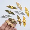 Accesorios para Joyería de Aleación Retro DIY Colgante de Corazón con Alas Multicolores Collar Pulsera Colgante de Llave Venta Caliente Transfronteriza