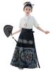 Traje Antiguo de Niña Estilo Occidental de Alta Gama Hanfu Falda de Caballo Infantil para Niños Grandes Falda Diaria Estilo Chino para Niñas