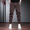 Calça casual de veludo cotelê estilo americano retrô de outono, calça slim fit masculina, calça larga plus size, calça larga com cintura larga