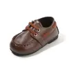 Zapatos de Cuero Retro Británicos para Niños con Suelas Suaves, Nuevos Mocasines Casuales de Otoño para Niños, Zapatos Individuales para Niños Pequeños