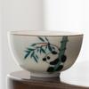 Underglaze cor puro pintado à mão suet jade porcelana kung fu xícara de chá Master Cup chá de cerâmica degustação xícara de chá conjunto chá tigela chá Titular único