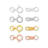 Accesorios de Botones de Plata de Ley S925 para Pulsera DIY, Hebilla de Collar, Hebilla de Conexión, Accesorios para Cadena de Clavícula, Material Semi-Acabado con Perlas