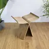 Cadeira Borboleta Transfronteiriça, Cadeira Criativa, Banqueta Baixa Estilosa, Apoio para os Pés, Cadeira Simples Minimalista Nórdica de Madeira Maciça, Cadeira de Jantar de Designer
