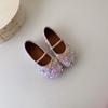 Zapatos de Princesa de Ballet Brillantes con Lentejuelas Estilo Coreano Nuevos Primavera 2026 Mocasines de Niña Transpirables Poco Profundos Versátiles de Moda