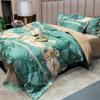 Juego de cuatro piezas de jacquard de algodón estilo europeo de algodón puro estampado funda de edredón sábanas juego de boda ropa de cama de alta gama regalo