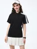 50 Piezas de Camisetas de Manga Corta con Bloques de Color y Media Cremallera con Cuello Alto Pequeño, Ropa de Trabajo Personalizada al por Mayor con Bordado de Logo