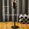 Balde de Champagne de Aço Inoxidável Estilo Europeu com Suporte de Luxo Modelo para Sala de Exposição Joalheria Bar Doméstico KTV Vinho Balde Vertical de Gelo