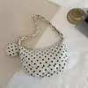 Bolsa transversal Ruien estilo coreano com poá plissado, uma bolsa única e estilosa em formato de bolinho, perfeita para o dia a dia e com alto apelo estético, também adequada como bolsa de ombro.