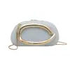 Bolso de Axila Transfronterizo 2025 Caja Metálica Bolso Cuadrado Pequeño Dulce Bolso de Mano para Banquete Bolso Cruzado de Textura Simple