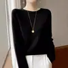 Nuevo estilo, corte relajado, transfronterizo, tejido de siete agujas, suéter de cuello redondo para mujer, top de punto, listo para usar, suave y amigable con la piel, corte holgado y cómodo para el invierno