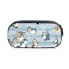 Nuevo Estuche de Lápices de Gato Tiburón de Dibujos Animados Gran Capacidad Bolsa de Lápices para Estudiantes Bolsa de Almacenamiento de Papelería con Estampado Lindo para Niños Venta al por Mayor