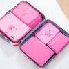 Conjunto Organizador de Viagem Estilo Coreano 6 Peças Cubos de Embalagem Mala À Prova de Poeira Impermeável Bolsa de Armazenamento de Viagem Grande Direto da Fábrica