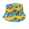 Chapéu de Pescador Estampado Transfronteiriço, Reversível, Unissex, Chapéu para Proteção Solar ao Ar Livre, Chapéu Bucket Tendência e Estiloso para Sol