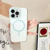 Funda magnética transparente delgada de acrílico con ventosa, adecuada para iPhone 16 Pro Max, funda para teléfono móvil Apple 15, modelo nuevo 14/13