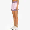 Shorts Esportivos Casuais de Corrida e Treino de Secagem Rápida para Mulheres, Estilo Novo de Verão, Shorts de Yoga Falsos de Duas Peças em Camada Dupla para Mulheres