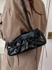 Yuezizhi 2026 Outono Inicial Nova Versátil Elegante Plissada Moda Versão Coreana Bolsa de Ombro Único Transversal Texturizada Elegante Bolsa Almofada