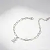 Moda Coreana Temperamento Elegante Aço Inoxidável Coração de Pêssego Pulseira Simples Corrente Multi-Acessório Pulseira em Formato de Coração Corrente NK de Aço Inoxidável