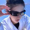 2025 Nuevas Gafas de Sol Curvas de Una Sola Pieza Y2K Sexy para Viajes Playa Costa Ciclismo Deportivas Futuristas