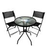 Silla Plegable Moderna Simple para Exterior Patio Mesa de Café Juego de Tres Piezas Jardín Terraza Villa Muebles de Ocio Silla de Ratán