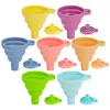 Stock Listo de Fábrica Embudo de Silicona Embudo de Grado Alimenticio Tamaño Diámetro Suministros de Cocina Embudo Plegable Portátil
