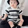 Mameluco de Bebé de Manga Corta Ropa de Verano para Niños, Ropa de Verano Delgada para Exteriores para Bebés y Niños Pequeños, Ropa de Gateo de Verano Súper Linda