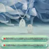 Plata Pura 999 Artesanía CNC Colgante Fortuna Hielo Triturado Colgante Tarjeta de la Suerte Flash Pulsera DIY Collar
