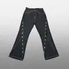 Transfronteiriço! Jeans Original de Cintura Alta Reta para Homens e Mulheres da Subcultura Punk de Nicho, Calças de Verão de Comprimento Total
