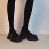 Mocassins Leves com Solado Grosso para Aumentar a Altura, Bico Redondo e Salto Bloco para Mulheres 2026 Estilo Doce e Cool Versátil Slip-On Tênis Esportivos Casuais