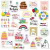 Pegatinas de Feliz Cumpleaños Transfronterizas de 27 Piezas Dibujos Animados Graffiti Pegatinas de Fiesta Impermeables Decoración para Computadora Pegatinas para Pastel 2026