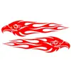 Calcomanía para coche águila llama calcomanía motocicleta calcomanía para coche bloque arañazos calcomanía pico de águila tirar flor impermeable protector solar par