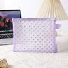 Bolsa de Armazenamento de Artigos de Higiene Pessoal em Formato de Coração de Fio Flocado Estilo Ins Portátil para Viagem Transparente Conjunto de Bolsas de Maquiagem com Design Vazado