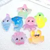 Lentejuelas Transparentes Animales Marinos Estrella de Mar Cangrejo Conchas Pez Globo Zuecos Dly Accesorios Pasador Funda para Teléfono Móvil Resina
