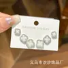 Set de Tres Piezas de Aretes de Trébol de Cuatro Hojas con Circonitas Micropavimentadas, Aretes Elegantes, Sencillos y Compactos, Venta Directa de Fábrica S925