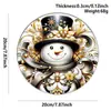 Pingente de Boneco de Neve de Madeira de Natal Transfronteiriço Artesanato Pendurado Decoração de Atmosfera de Natal Placa Redonda Placa de Porta