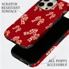 Funda de teléfono de estilo milenio linda de cuadros rojos con lazo, popular en internet, para Apple 17/18pro, nueva, dos en uno, película brillante