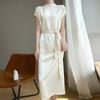 Nuevo Vestido Chino de Satén de Lujo Ligero con Puntos de Ola de Ácido Acético para Mujer, Nicho Retro de Gama Alta, Elegante, Ceñido a la Cintura, Adelgazante