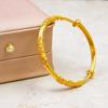 Pulseira de Brocado Flor de Ouro de Areia Vietnamita Push-Pull Feminina Latão Banhado a Ouro Pulseira de Rattan de Acácia Estilo Chinês Novo Vintage