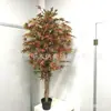Árbol de ginkgo artificial para interiores planta verde grande árbol artificial árbol de los deseos árbol de ventana celebración natural madera maciza hecho a mano
