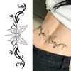Pegatinas de Tatuaje de Hada Mariposa Populares Transfronterizas, Herbales, Duraderas, Impermeables, Angélicas, Estilo Elegante, Tatuajes Unisex para Abdomen y Pecho