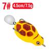 Rana negra Lei Qiang de 4,5 cm/7,5 g, suave, con modificación biónica, flotante, con ruido y lentejuelas, para tortugas.