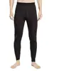 Pantalones térmicos de invierno para hombre, forrados de forro polar y engrosados para abrigar, capa base resistente al frío, corte ajustado, pantalones térmicos de forro polar dorado para hombre