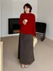 Roupas Inno para Mulheres Plus Size com Lã, Cor Sólida, Suéter Gola Alta Slimming, Novo Estilo de Inverno para Mulheres Plus Size 413765