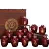 Fabricantes de origem 12 signos do zodíaco cerâmica 0,50 kg 500 ml garrafa de vinho vazia pote selado doméstico pote de vinho caixa de presente para embalagem de bebidas alcoólicas