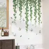 Murales Decorativos de Pegatinas de Pared de Plantas Frescas y Enredaderas de Venta Caliente Transfronteriza Pegatinas Decorativas de PVC Removibles para Fondo de Pared de Sofá