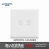 Painel de interruptor de placa grande ultrafino fosco branco creme uma abertura controle simples tomada de cinco furos embutida 86 duas aberturas controle duplo atacado