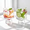 Vasos de vidrio de alta calidad, diseño con vista a la montaña, vasos de moda y creativos para bebidas y jugos, copas de agua de tallo largo, tazas de café, venta al por mayor directamente del fabricante